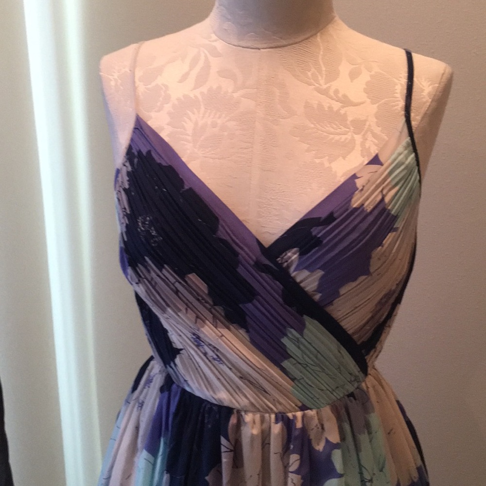 NWT. Pleated Bodice Floral Sundress. With Pockets!